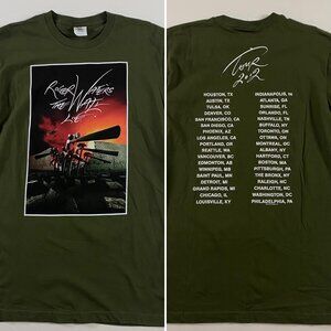 NWOT Roger Waters The Wall Live 2012 Tour T Shirt Men's Medium Green